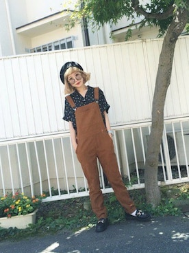 「jouetie（ジュエティ）のアイテム（オールインワン・サロペット）」を使った、jouetieさん（レディース・155cm）の夏コーディネート