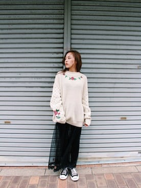 「ホワイトニット」｜jouetieさん（レディース・154cm）の秋コーディネート