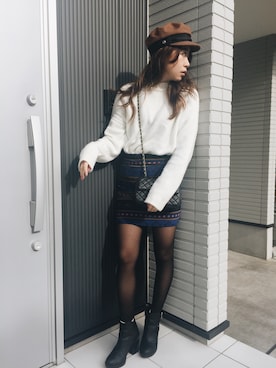 Yui Matsumotoさん（レディース・158cm）の冬コーディネート