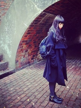 「DHOLIC（ディーホリック）のアイテム（その他アウター）」を使った、MOEKOさん（レディース・163cm）の冬コーディネート