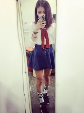 「skirt」｜「アイテム（腕時計）」を使った、晴子さん（レディース・158cm）の冬コーディネート