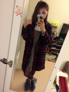 「LOVE」｜「アイテム（ダッフルコート）」を使った、晴子さん（レディース・158cm）の冬コーディネート