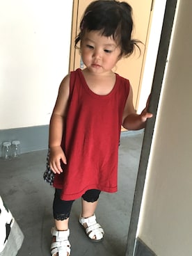 「MEIN HEIM（マイン　ハイム）のアイテム」を使った、sutaさん（キッズ・80cm）の夏コーディネート