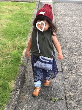 「H&M（エイチ・アンド・エム）のアイテム（その他パンツ）」を使った、sutaさん（キッズ・80cm）の夏コーディネート