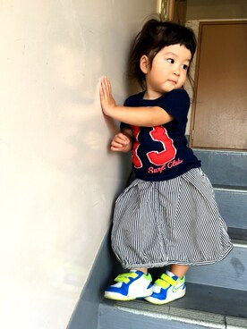 「MEIN HEIM（マイン　ハイム）のアイテム」を使った、sutaさん（キッズ・80cm）の秋コーディネート