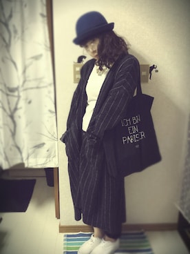 「STOF（ストフ）のアイテム（ジャケット/アウター）」を使った、ぺいちゃんさん（レディース・153cm）の冬コーディネート