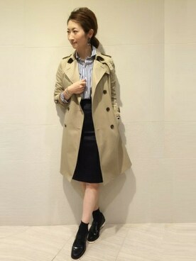 「Spick & Span（スピックアンドスパン）のアイテム（トレンチコート）」を使った、Yukoさん（レディース・166cm）の秋コーディネート