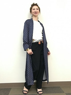 「コモン柄」｜Yukoさん（レディース・166cm）の冬コーディネート