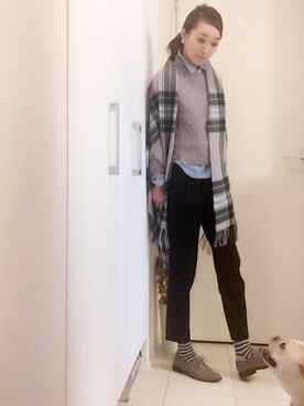 「BEAMS（ビームス）のアイテム（シャツ/ブラウス）」を使った、Yumeさん（レディース・162cm）の冬コーディネート