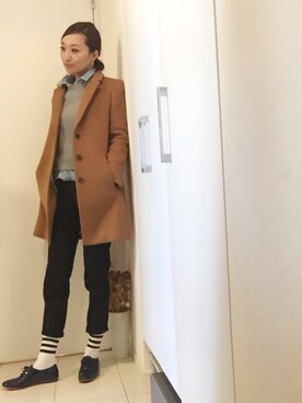 「Rubyrivet（ルビーリベット）のアイテム（ジャケット/アウター）」を使った、Yumeさん（レディース・162cm）の冬コーディネート