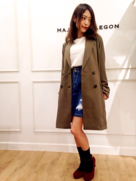 「khaki」｜「アイテム（その他アウター）」を使った、masakiさん（レディース・152cm）の秋コーディネート