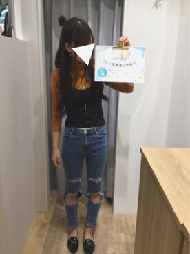 「アイテム（キャミソール）」を使った、Riさん（レディース・165cm・10代）の夏コーディネート