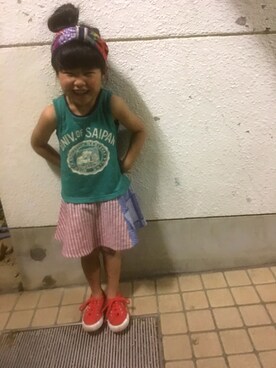 「SUPERGA（スペルガ）のアイテム」を使った、acoさん（キッズ・110cm）の春コーディネート