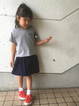 「SUPERGA（スペルガ）のアイテム」を使った、acoさん（キッズ・110cm）の夏コーディネート