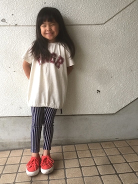 「SUPERGA（スペルガ）のアイテム」を使った、acoさん（キッズ・110cm）の夏コーディネート