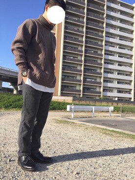 「ORIGINAL GRAIN（オリジナルグレイン）のアイテム（アナログ腕時計）」を使った、KoNさん（メンズ・170cm）の秋コーディネート