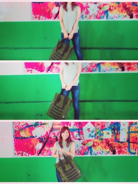「STRAWBERRY-FIELDS（ストロベリーフィールズ）のアイテム（ベスト）」を使った、吉野香織さん（レディース・160cm）の夏コーディネート