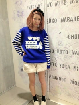 「WC（ダブル シー）のアイテム（レッグウェア）」を使った、WEB_STAFFさん（レディース・154cm）の秋コーディネート