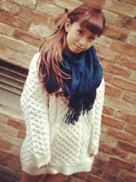 「WC（ダブル シー）のアイテム（ニット/セーター）」を使った、WEB_STAFFさん（レディース・159cm）の秋コーディネート