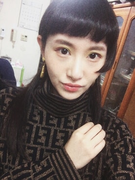 「FENDI」｜濱田茉奈(ManaHamada)さん（レディース・160cm）の冬コーディネート