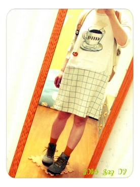 「AS KNOW AS PINKY（アズノゥアズピンキー）のアイテム（チュニック）」を使った、703さん（レディース・155cm）の秋コーディネート