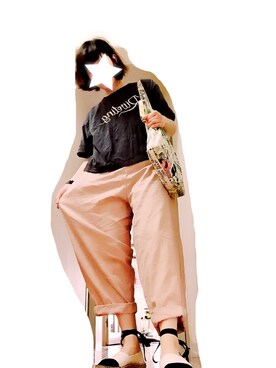 「niko and...（ニコアンド）のアメリカ綿ロゴワイドＴシャツ【niko and ...】（Tシャツ/カットソー）」を使った、yuukiさん（レディース・163cm）の夏コーディネート