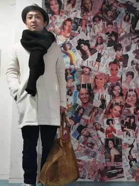 「アイテム（チェスターコート）」を使った、TakuyaTakahashiさん（メンズ・165cm・30代）の冬コーディネート