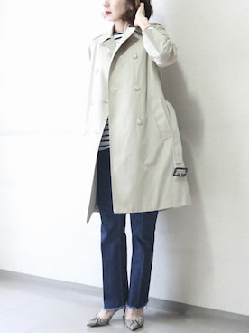 「アイテム（トレンチコート）」を使った、matsucoさん（レディース・163cm）の冬コーディネート
