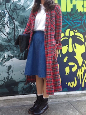 「女子高生」｜「アイテム（その他アウター）」を使った、ホソノユキノさん（レディース・161cm）の夏コーディネート