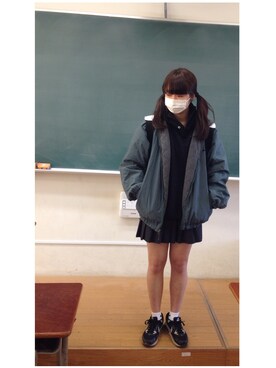 ナイロンジャケットを使った 女子高生 のレディース人気ファッションコーディネート ユーザー その他ユーザー Wear