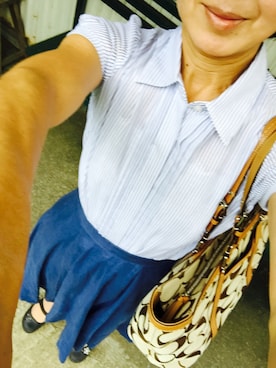 「N.（N. Natural Beauty Basic）（エヌエヌナチュラルビューティーベーシック）のアイテム（Tシャツ/カットソー、ホワイト系）」を使った、Loraさん（レディース）の秋コーディネート