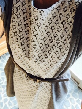 「Itsudemoのアイテム（ワンピース、グレー系）」を使った、Loraさん（レディース）の秋コーディネート