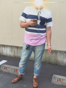 「recs（レックス）のアイテム」を使った、まるよしさん（メンズ・176cm）の秋コーディネート