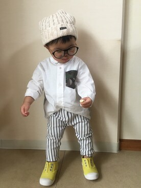 「キッズレギンス部」｜Leo♛さん（キッズ・80cm）の春コーディネート