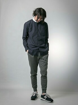 「shirts．（シャツ）のアイテム」を使った、FUJIWARAさん（メンズ・177cm）の夏コーディネート