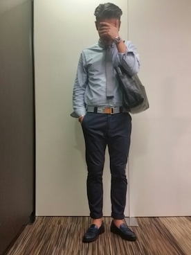 「PATRICK COX（パトリック・コックス）のアイテム（アクセサリー）」を使った、たかボンドiさん（メンズ・182cm）の秋コーディネート