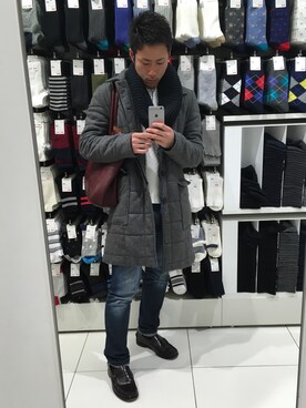 「YEVS（イーブス）のアイテム（スウェット）」を使った、ma$aさん（メンズ・170cm）の冬コーディネート