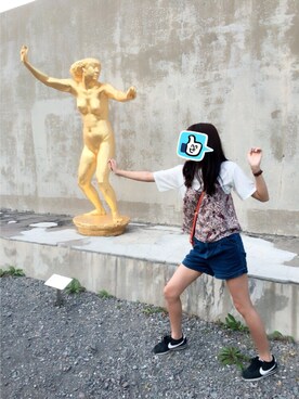「家族旅行」｜「アイテム（腕時計）」を使った、🐝🍫くそおもかたぴー🐰🍯さん（レディース・165cm）の夏コーディネート