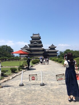 「家族旅行」｜「アイテム（ワンピース/ドレス）」を使った、🐝🍫くそおもかたぴー🐰🍯さん（レディース・165cm）の夏コーディネート