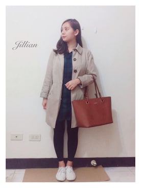 「TAIPEI」｜「アイテム（トレンチコート）」を使った、Jillianさん（レディース・152cm）の冬コーディネート