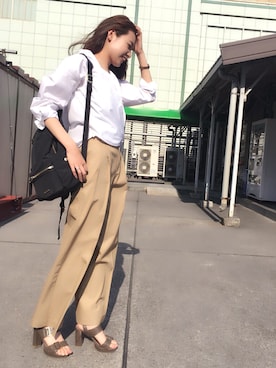 「JILL STUART（ジルスチュアート）のアイテム（パンツ）」を使った、mizuki さん（レディース・162cm）の春コーディネート