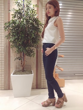 「JILL STUART（ジルスチュアート）のアイテム（パンツ）」を使った、mizuki さん（レディース・162cm）の夏コーディネート