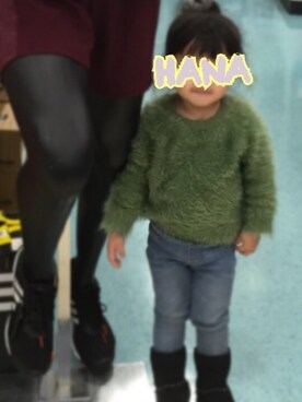 「お買い物」｜「アイテム（ブーツ）」を使った、ohanaさん（キッズ・90cm）の冬コーディネート