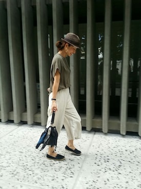 「BAD（バッド）のアイテム（パンツ）」を使った、waseさん（レディース・171cm）の秋コーディネート