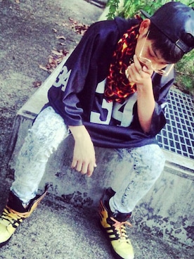 「adidas Originals by JEREMY SCOTT」｜「アイテム（キャップ）」を使った、DAISUKEさん（メンズ・166cm）の秋コーディネート