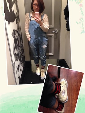 「コンバンース」｜「アイテム（オールインワン・サロペット）」を使った、sosoさん（レディース・163cm）の春コーディネート