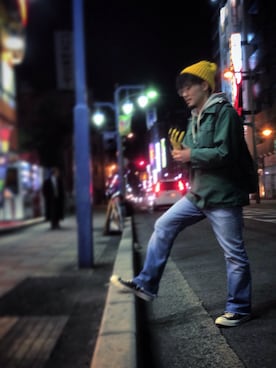 「REIGNING CHAMP（レイニングチャンプ）のアイテム（パーカー）」を使った、YUTA KABURAGI さん（メンズ・175cm）の冬コーディネート