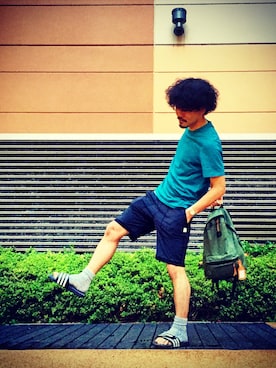 「REIGNING CHAMP（レイニングチャンプ）のアイテム（パンツ）」を使った、YUTA KABURAGI さん（メンズ・175cm）の夏コーディネート