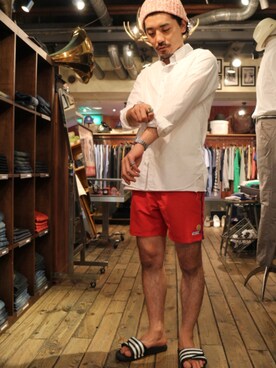 「wings+horns（ウィングスアンドホーンズ）のアイテム」を使った、YUTA KABURAGI さん（メンズ・175cm）の夏コーディネート