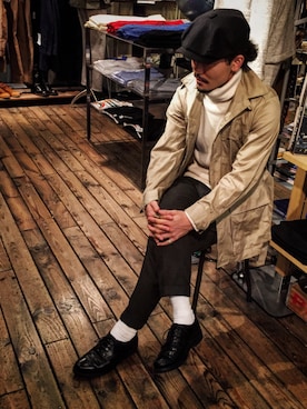 「A.P.C.（アーペーセー）のアイテム（その他シューズ）」を使った、YUTA KABURAGI さん（メンズ・175cm）の秋コーディネート
